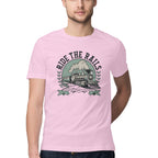 Men's Ride The Rails Design Printed T-Shirt