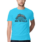 Men's Ride The Rails Design Printed T-Shirt