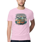 Men's Discover the Unknown Design Printed T-Shirt
