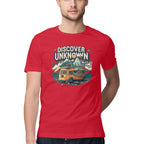 Men's Discover the Unknown Design Printed T-Shirt