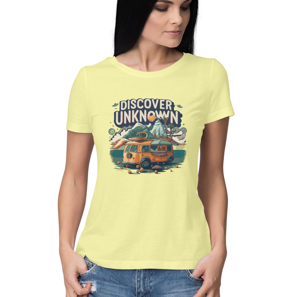 Women's Discover the Unknown Graphics Printed T-Shirt