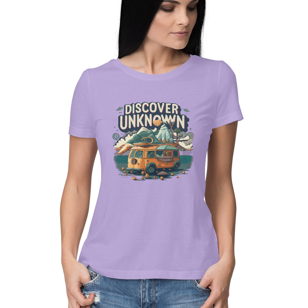 Women's Discover the Unknown Graphics Printed T-Shirt