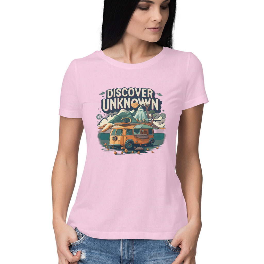 Women's Discover the Unknown Graphics Printed T-Shirt