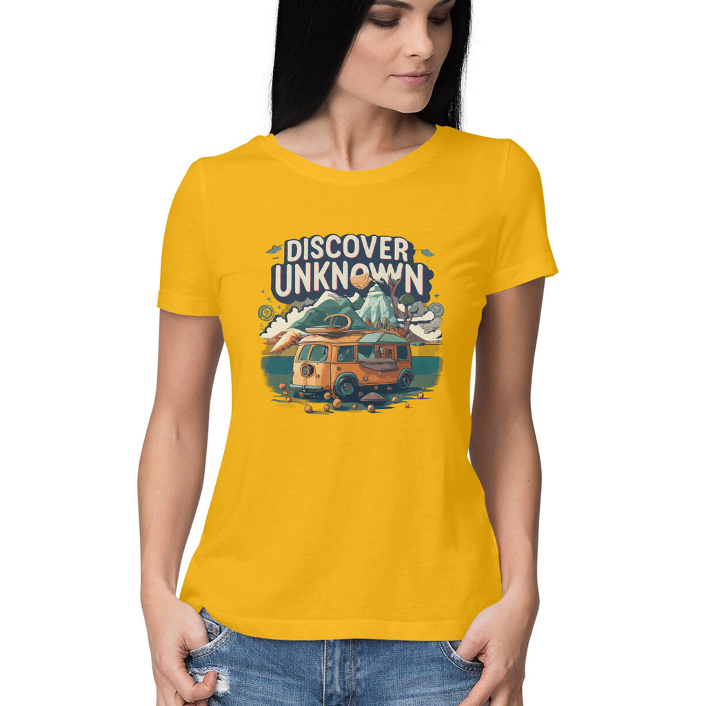 Women's Discover the Unknown Graphics Printed T-Shirt
