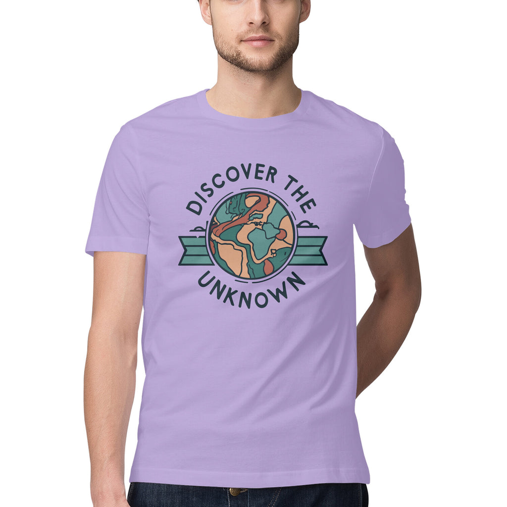 Men's Discover the Unknown Design Printed T-Shirt
