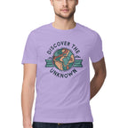 Men's Discover the Unknown Design Printed T-Shirt