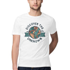 Men's Discover the Unknown Design Printed T-Shirt
