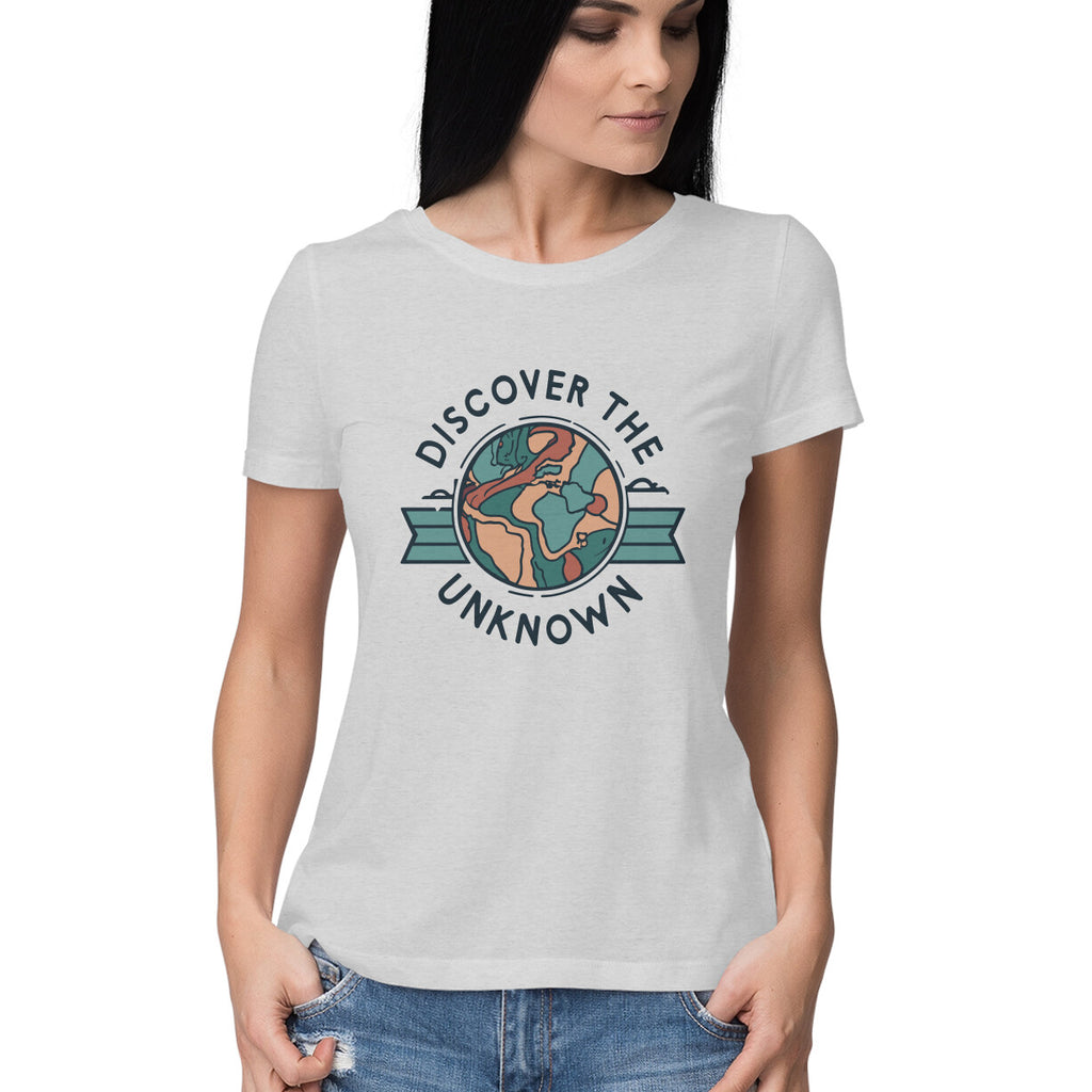 Women's Discover the Unknown Graphics Printed T-Shirt