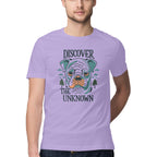 Men's Discover the Unknown Design Printed T-Shirt