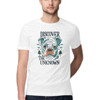 Men's Discover the Unknown Design Printed T-Shirt