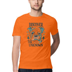 Men's Discover the Unknown Design Printed T-Shirt