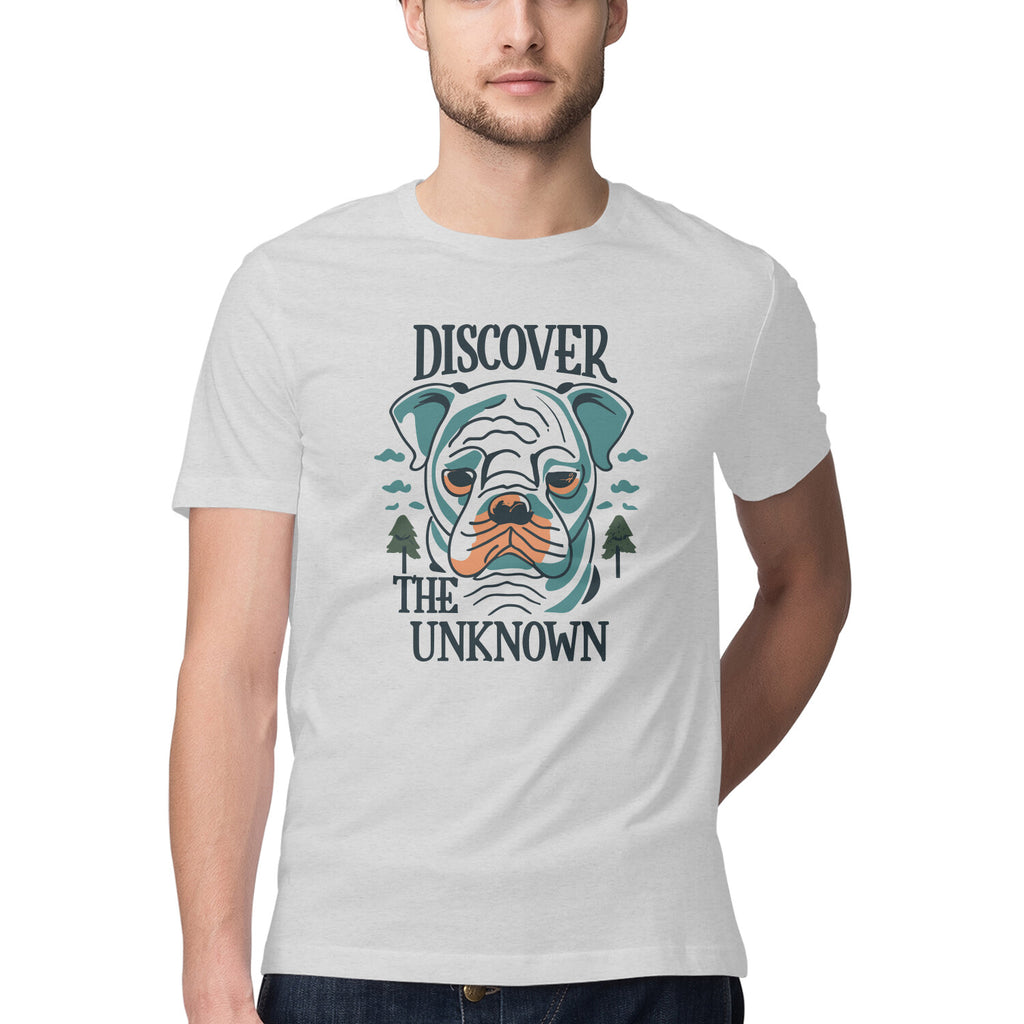 Men's Discover the Unknown Design Printed T-Shirt
