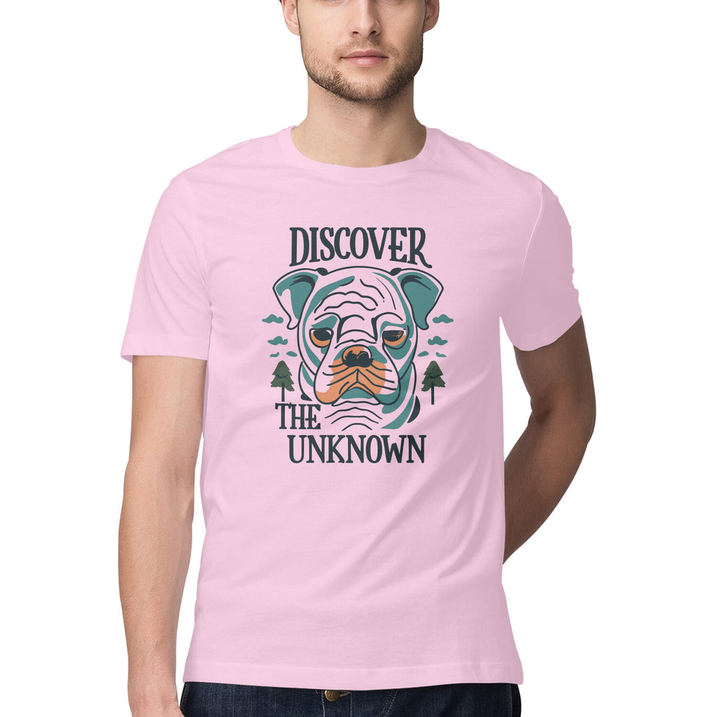 Men's Discover the Unknown Design Printed T-Shirt