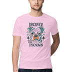 Men's Discover the Unknown Design Printed T-Shirt