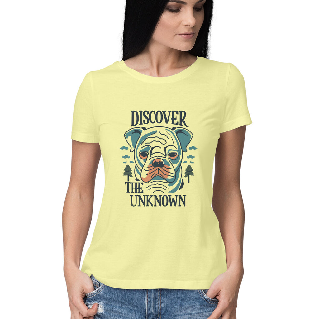 Women's Discover the Unknown Graphics Printed T-Shirt