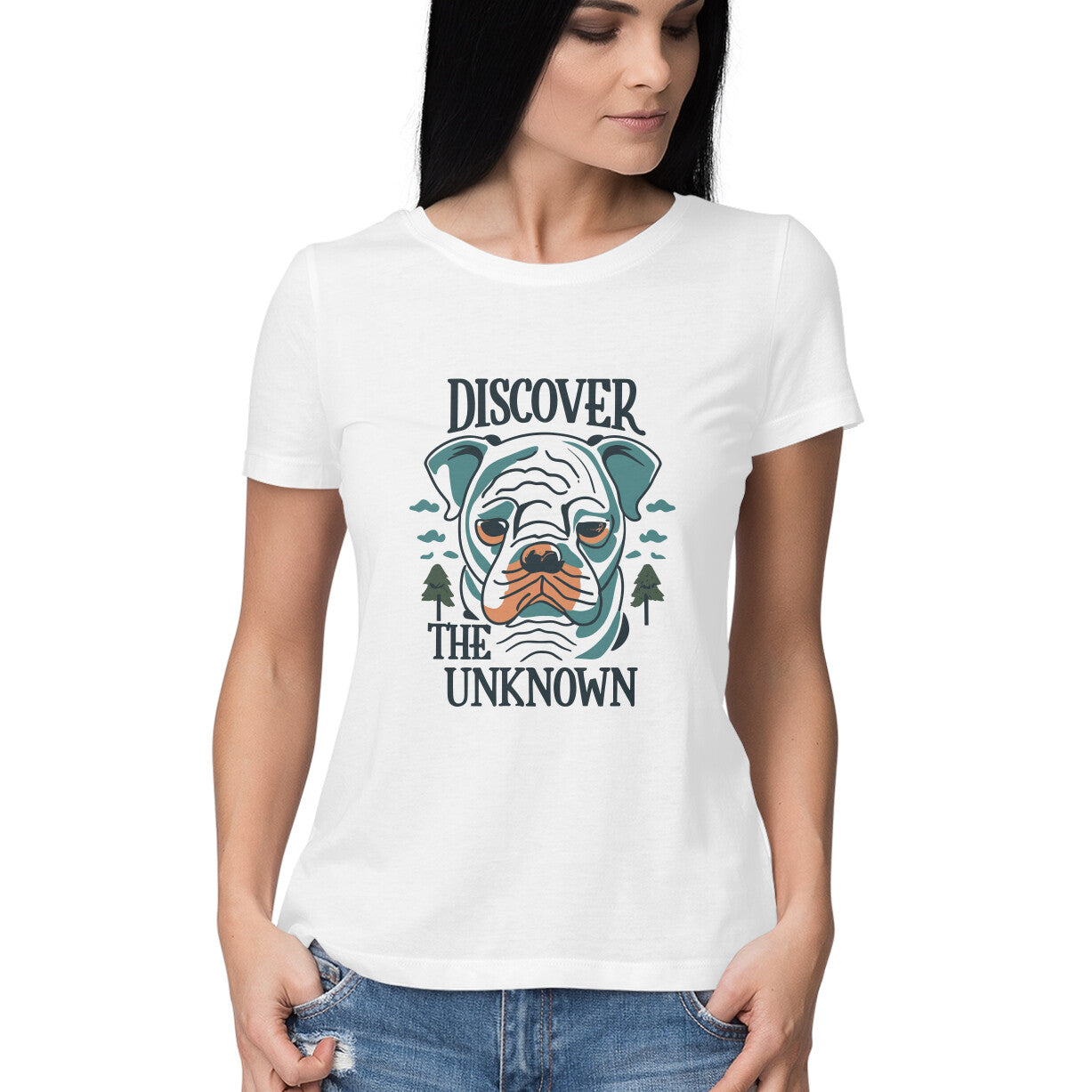 Women's Discover the Unknown Graphics Printed T-Shirt