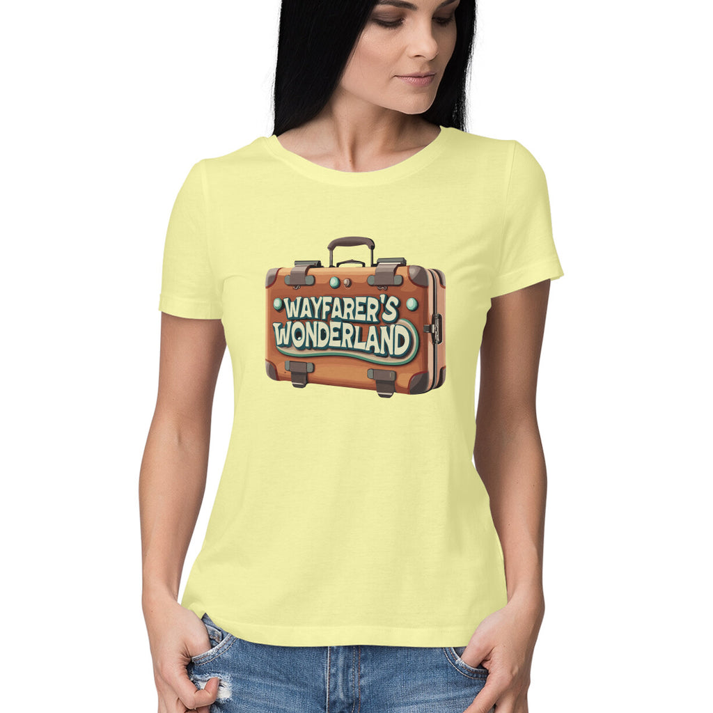 Women's wayfarer's wonderland Graphics Printed T-Shirt