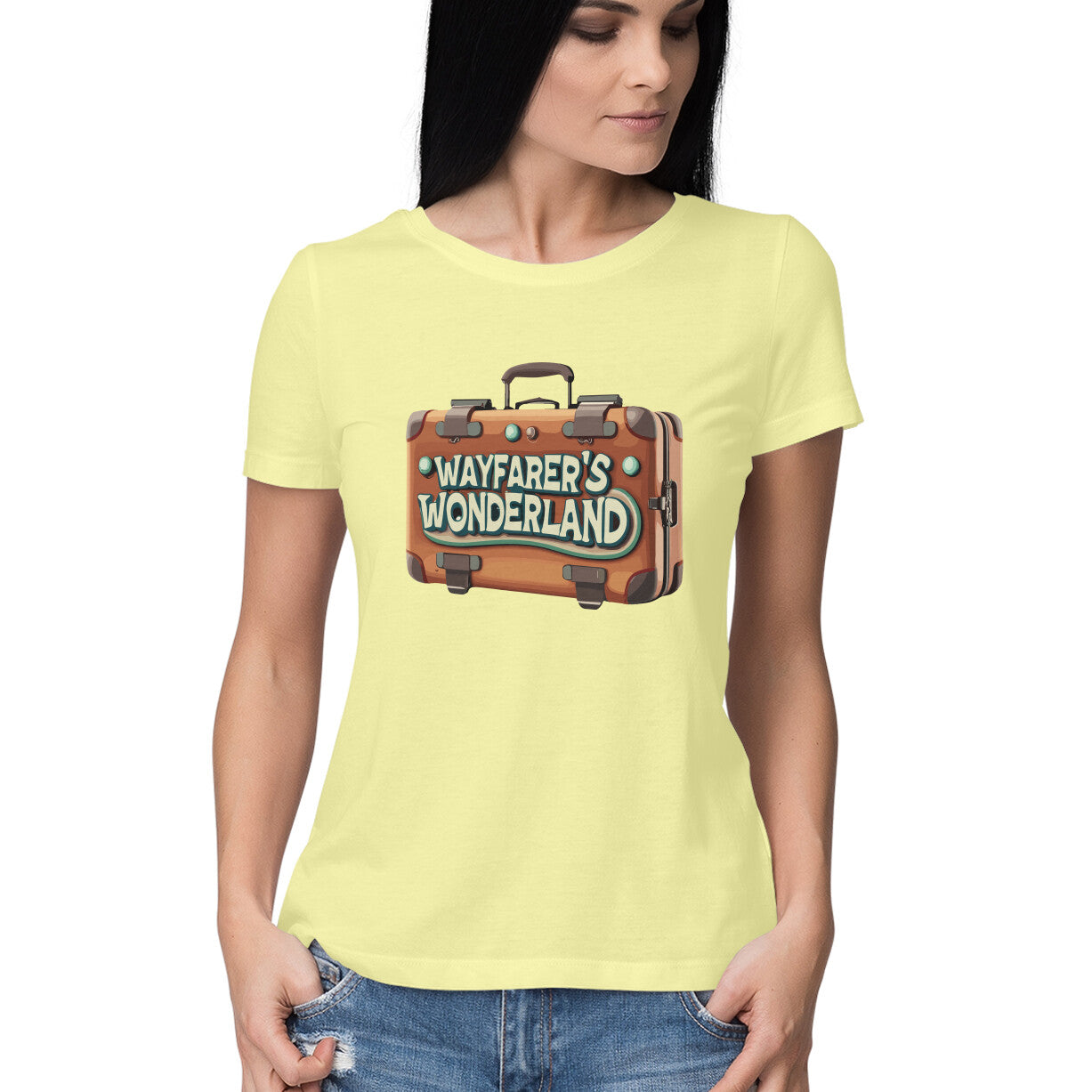 Women's wayfarer's wonderland Graphics Printed T-Shirt