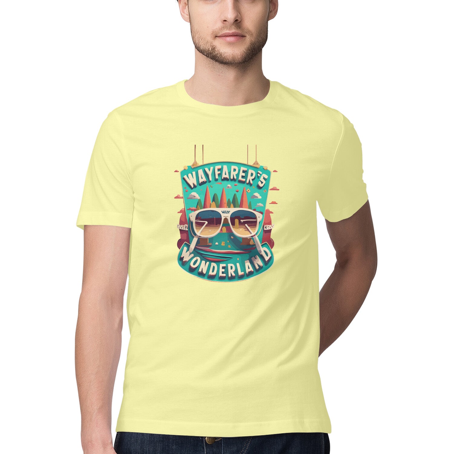 Men's wayfarer's wonderland Design Printed T-Shirt