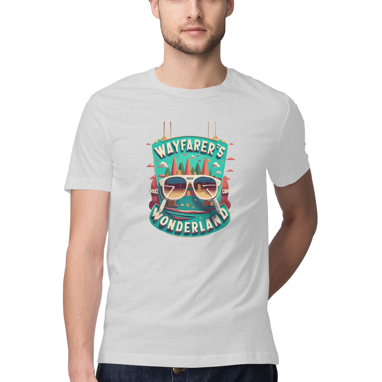 Men's wayfarer's wonderland Design Printed T-Shirt