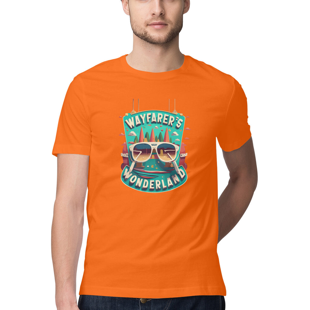 Men's wayfarer's wonderland Design Printed T-Shirt