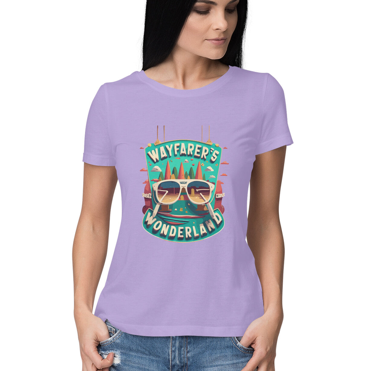 Women's wayfarer's wonderland Graphics Printed T-Shirt