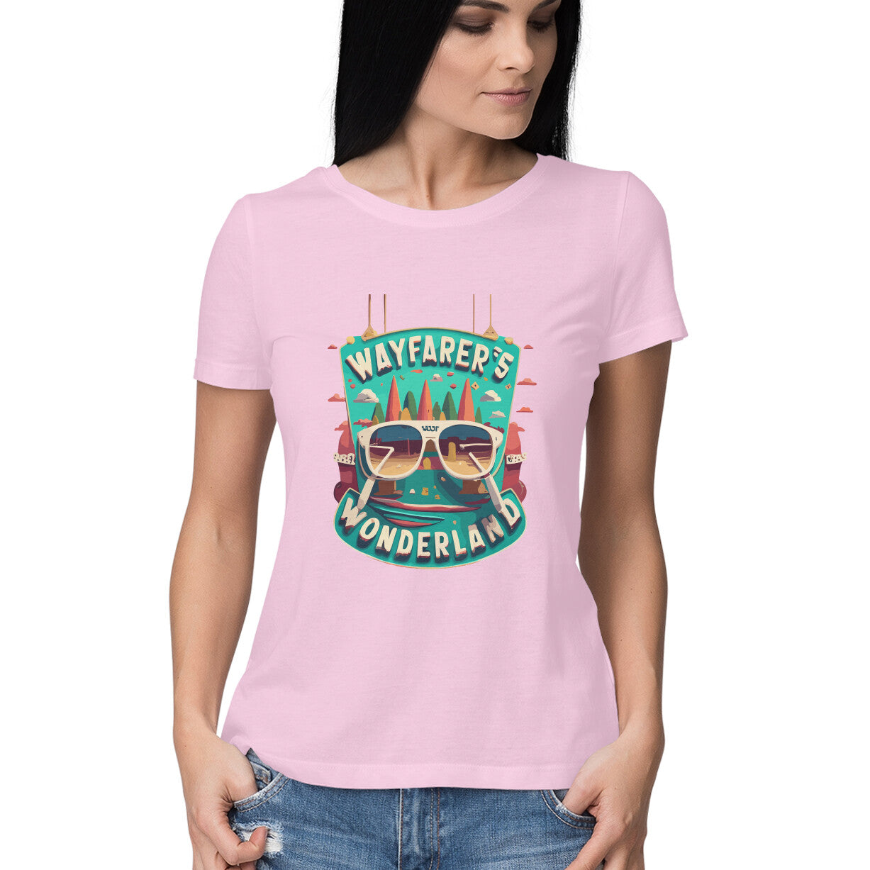 Women's wayfarer's wonderland Graphics Printed T-Shirt