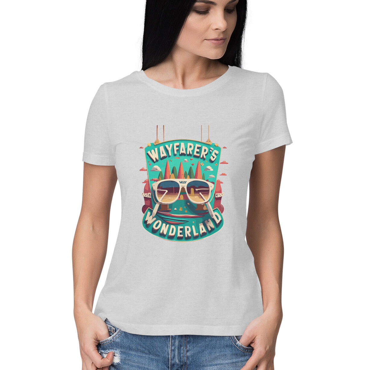 Women's wayfarer's wonderland Graphics Printed T-Shirt