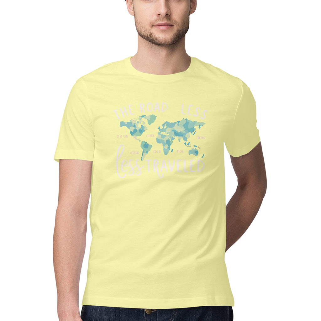 Men's The Road less less travelled Design Printed T-Shirt