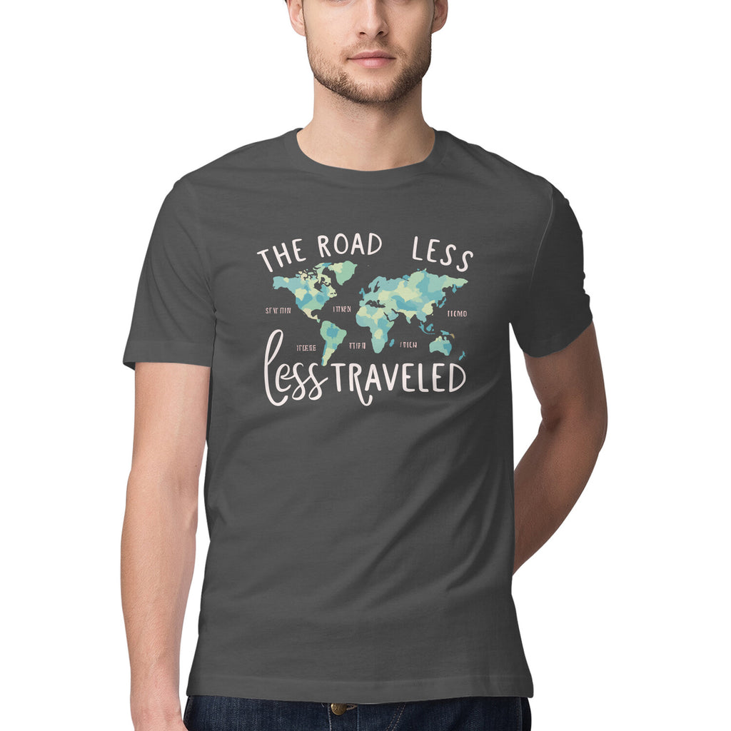 Men's The Road less less travelled Design Printed T-Shirt