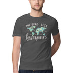 Men's The Road less less travelled Design Printed T-Shirt