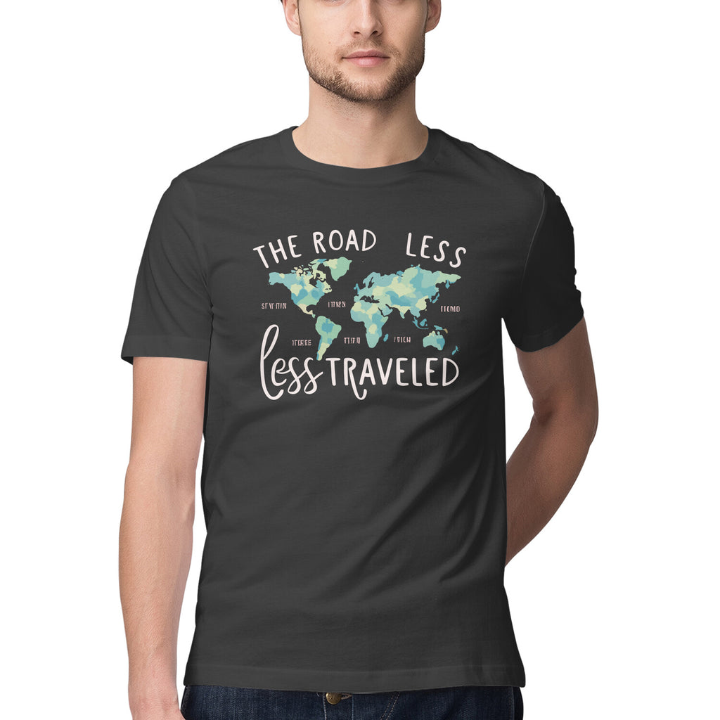 Men's The Road less less travelled Design Printed T-Shirt