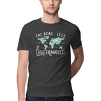 Men's The Road less less travelled Design Printed T-Shirt