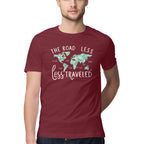 Men's The Road less less travelled Design Printed T-Shirt