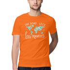 Men's The Road less less travelled Design Printed T-Shirt