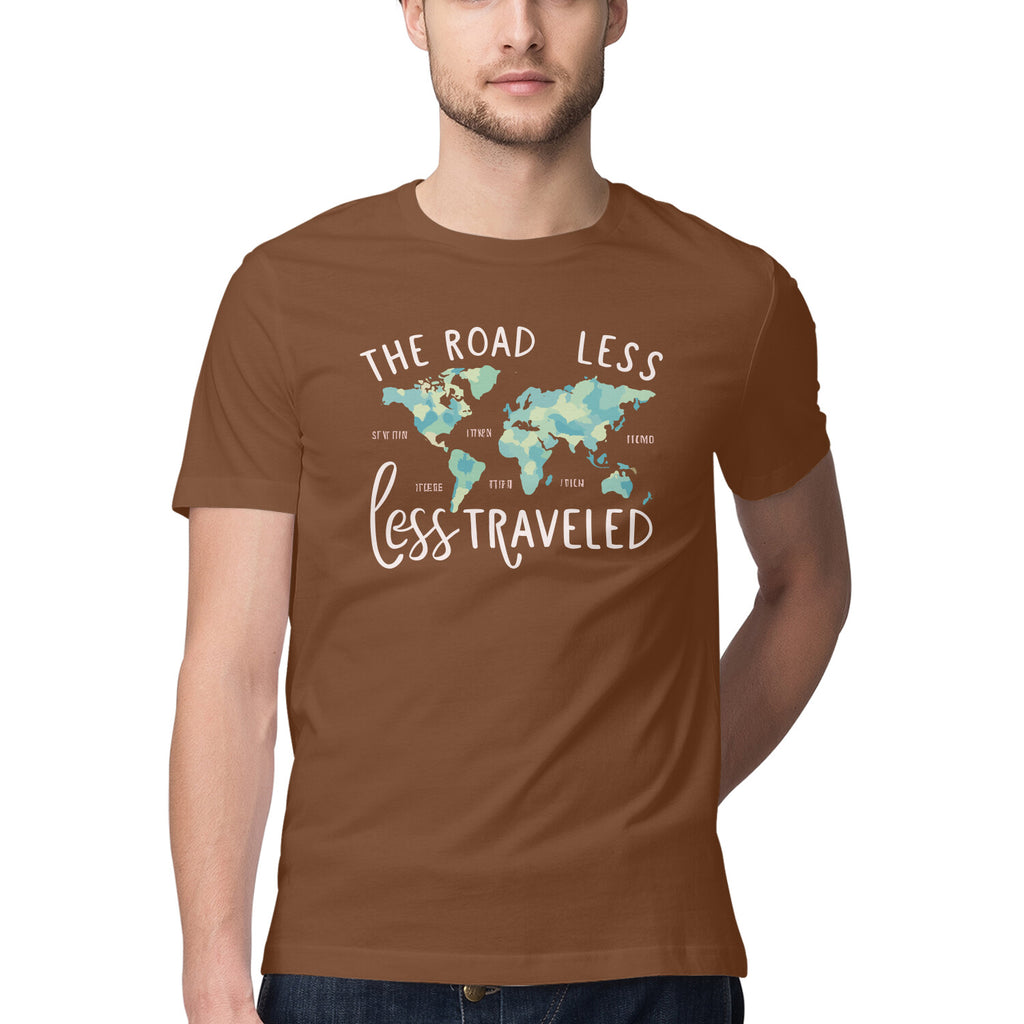 Men's The Road less less travelled Design Printed T-Shirt