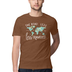 Men's The Road less less travelled Design Printed T-Shirt