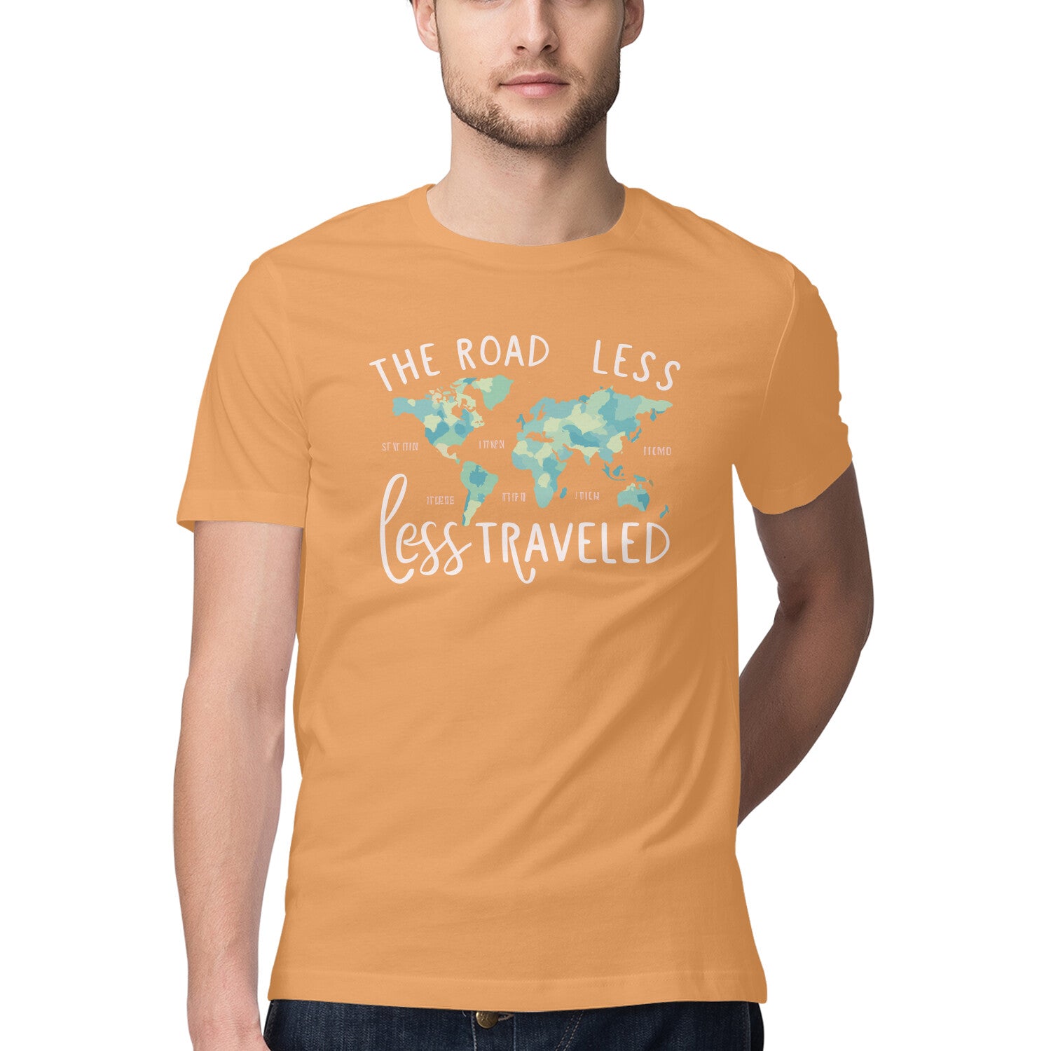 Men's The Road less less travelled Design Printed T-Shirt