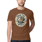 Men's Roam the world Design Printed T-Shirt