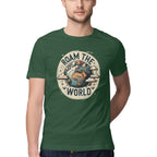 Men's Roam the world Design Printed T-Shirt