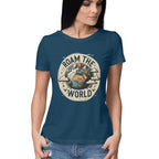 Women's Roam the world Graphics Printed T-Shirt