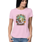 Women's Roam the world Graphics Printed T-Shirt