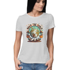 Women's Roam the world Graphics Printed T-Shirt