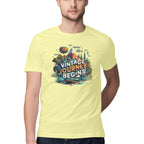 Men's Vintage Journey begins Design Printed T-Shirt
