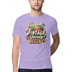 Men's Vintage Journey begins Design Printed T-Shirt