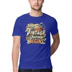 Men's Vintage Journey begins Design Printed T-Shirt