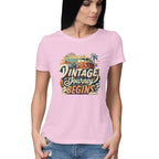Women's Vintage Journey begins Graphics Printed T-Shirt