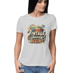 Women's Vintage Journey begins Graphics Printed T-Shirt