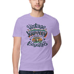 Men's Vintage Journey begins Design Printed T-Shirt