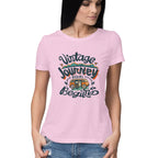 Women's Vintage Journey begins Graphics Printed T-Shirt